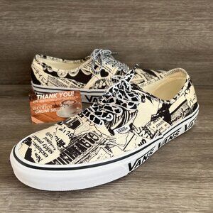 Vans Authentic Collage Black White Size 10.5 Men's NWOB RARE